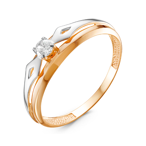 Кольцо, золото, фианит, 116673